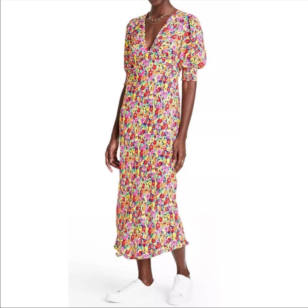 RIXO X Target Floral Puff Sleeve Dress Size 4 Maxi women’s Spring Summer